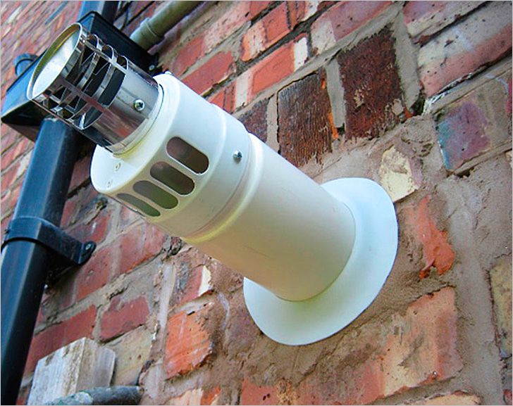 Коаксиальный дымоход для газовой отопительной системы