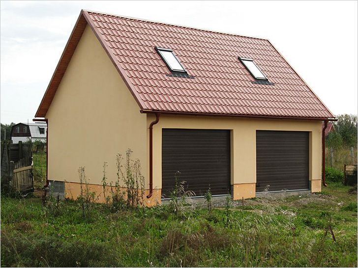 Двускатная крыша гаража своими руками