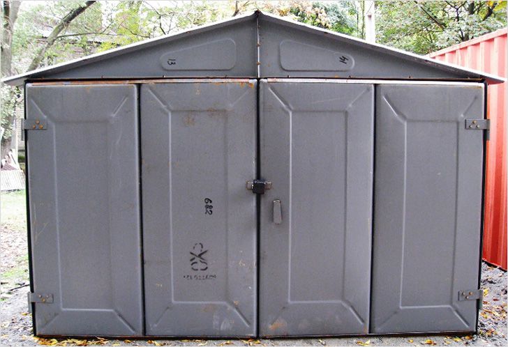 Секционный металлический гараж