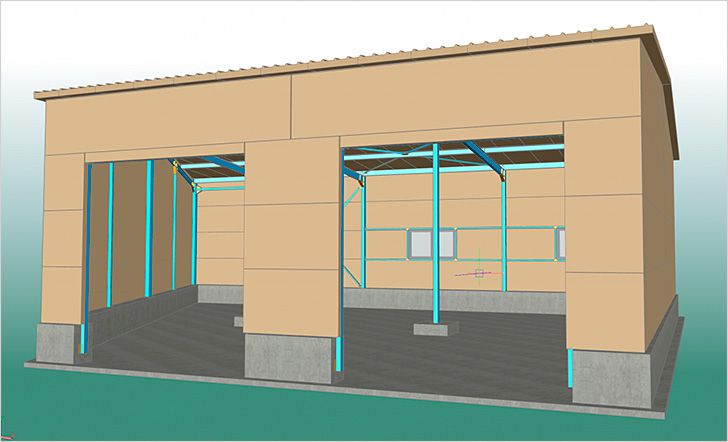 Гараж на два грузовых автомобиля