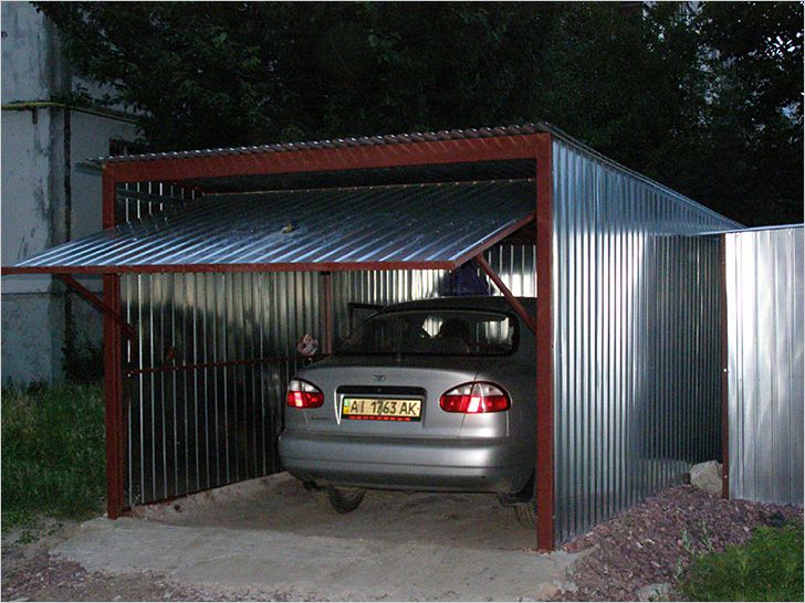 Железный гараж своими руками