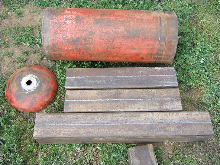 Из этого баллона будет сделана печь