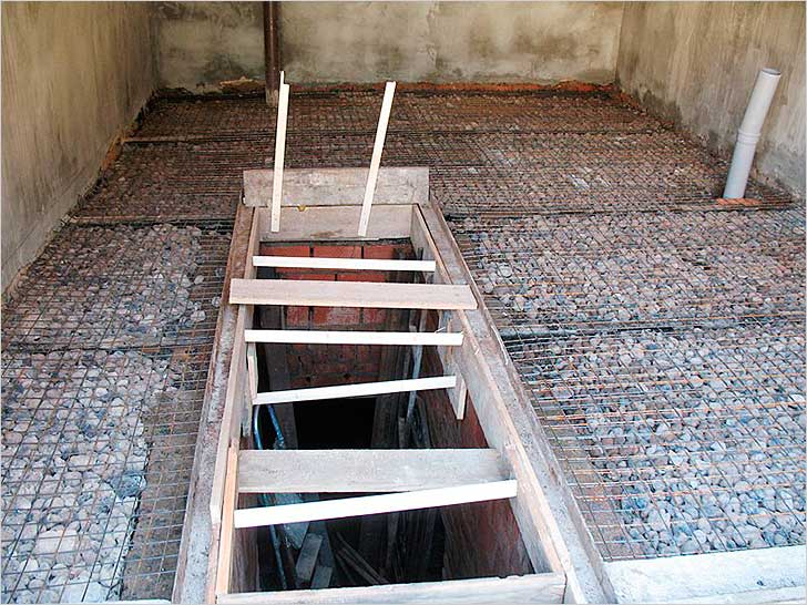 Промежуточный этап бетонирования