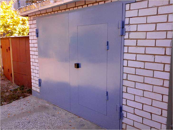 Пример покрашенных ворот