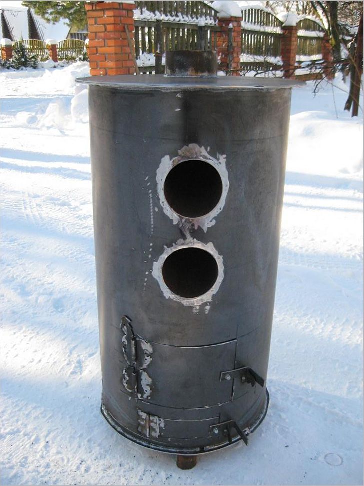 Вертикальная печь из трубы
