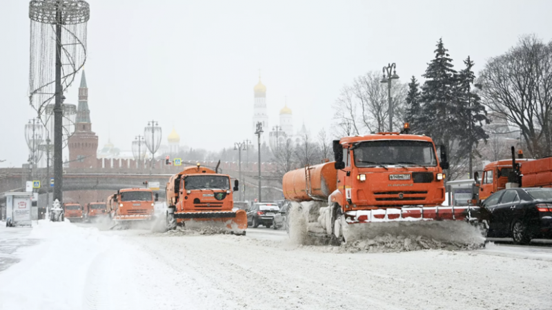 МЧС предупредило о продолжении метели и сильном ветре в Москве