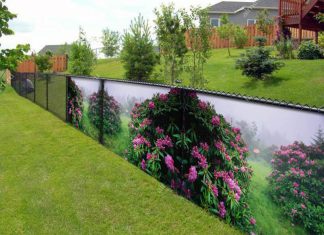 Преимущества фотосетки для забора