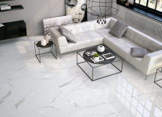 Белый керамогранит в интерьере