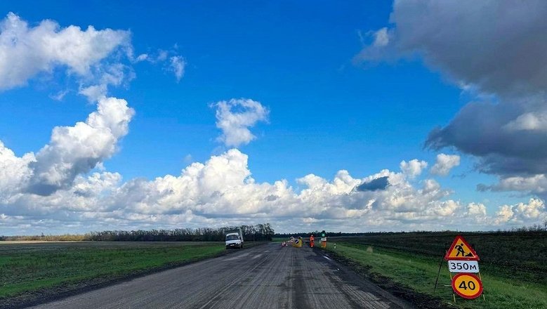 На Кубани начался ремонт дороги между Тбилисской и Кропоткиным