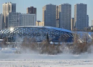 Новую двухуровневую смотровую площадку строят на левом берегу в Новосибирске