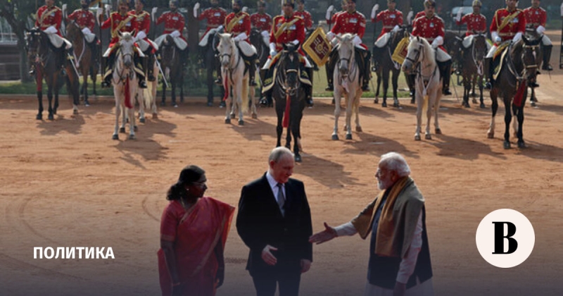 Путин приехал в президентский дворец в Дели