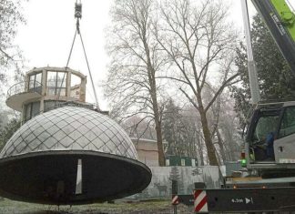 Купол демонтировали со здания обсерватории Минского планетария