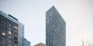 На Окской улице завершили остекление четырех корпусов ЖК