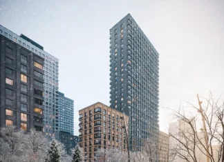 На Окской улице завершили остекление четырех корпусов ЖК