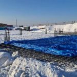 В Хомутово на стройплощадке детской поликлиники начались работы по устройству фундамента