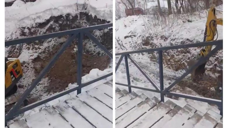 Мэр Новосибирска показал строительство ливневки в пойме реки Каменки