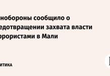 Минобороны сообщило о предотвращении захвата власти террористами в Мали